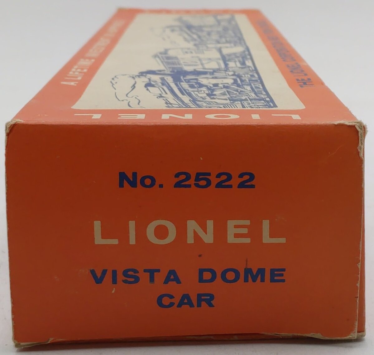 Lionel 2522 Vintage O President Harrison Gold Strip Aluminum Vista Dome Car VG/Box