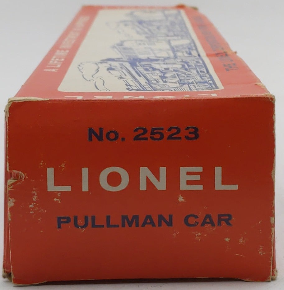 Lionel 2523 Vintage O President Garfield Gold Stripe Aluminum Pullman Car VG/Box
