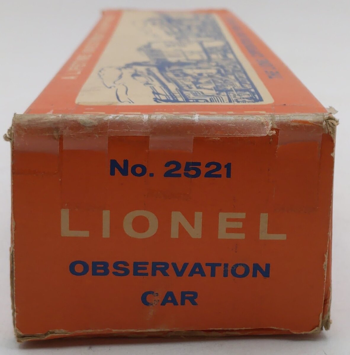 Lionel 2521 Vintage O President McKinley Gold Stripe Aluminum Observation Car VG/Box