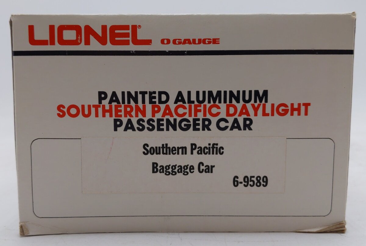 Lionel 6-9589 O Gauge Southern Pacific Daylight Aluminum Baggage Car EX/Box