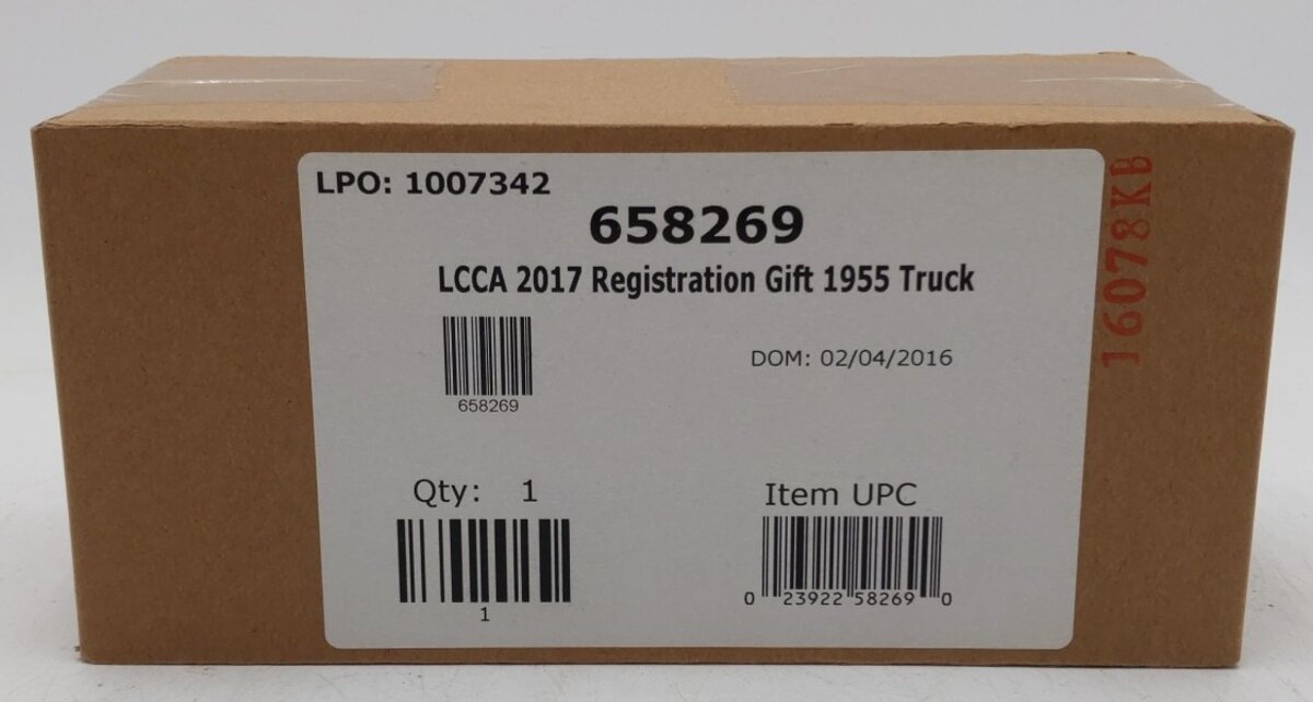 Lionel 6-58269 O Scale LLCA 2017 Registration Gift 1955 Motorized Pick-Up MT/Box