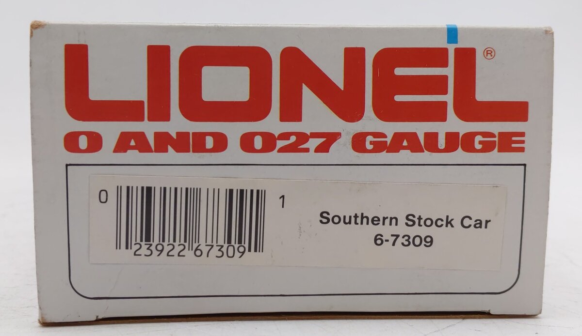 Lionel 6-7309 O Gauge Southern Short Stock Car EX/Box