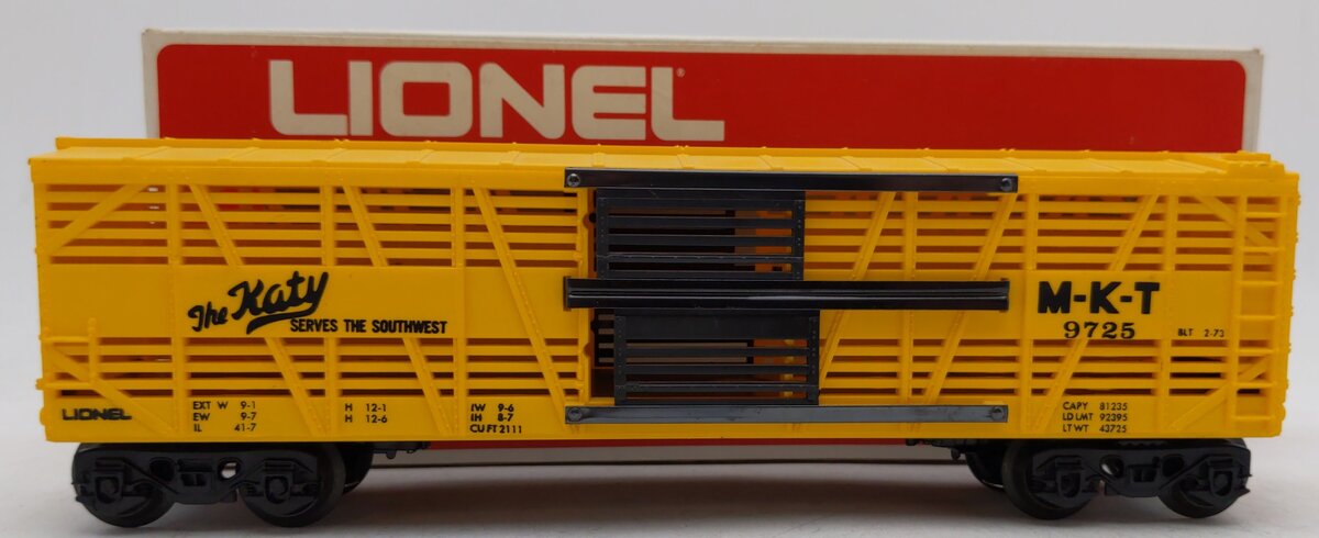 Lionel 6-9725 O Gauge Missouri Kansas Texas Bi-Level Stock Car EX/Box