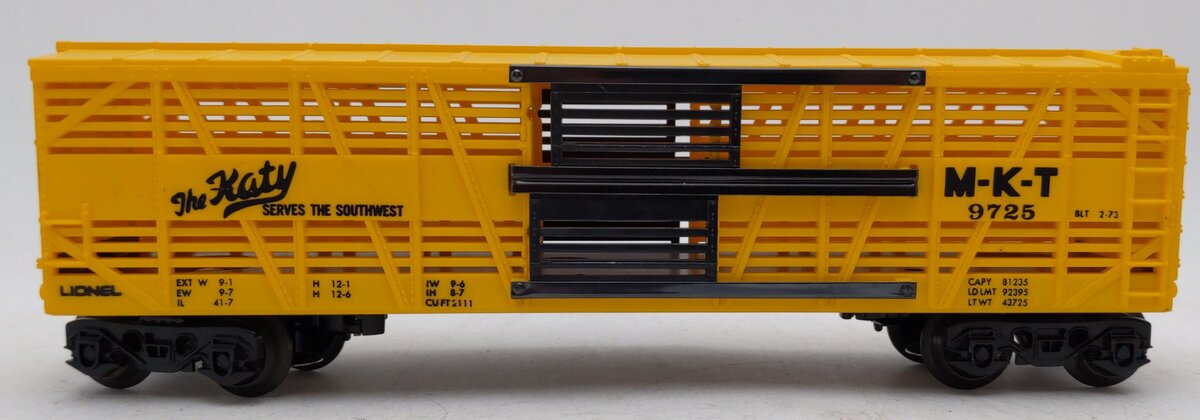 Lionel 6-9725 O Gauge Missouri Kansas Texas Bi-Level Stock Car EX/Box
