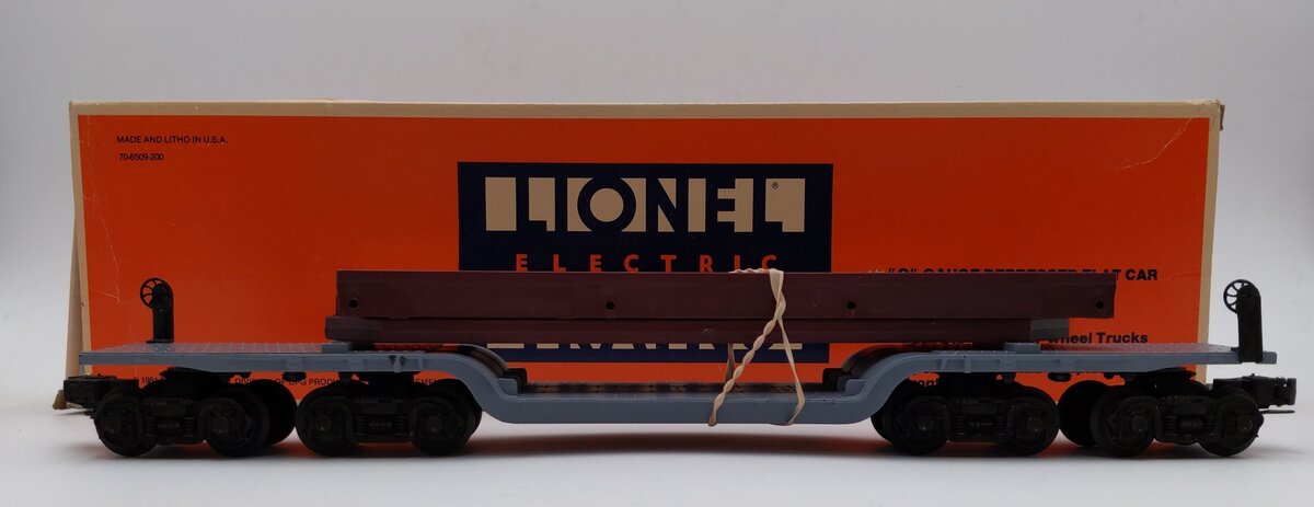 Lionel 6-6509 O Gauge 16 Wheel Flatcar with Girder Load EX/Box