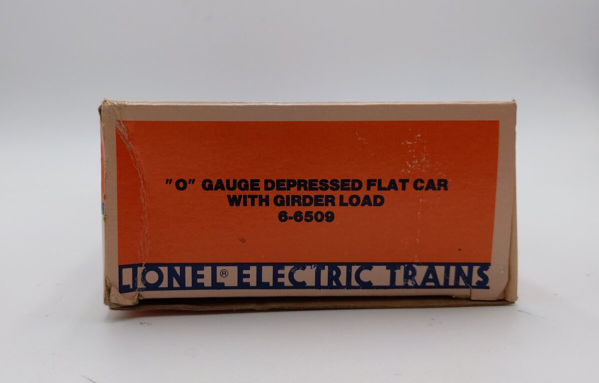 Lionel 6-6509 O Gauge 16 Wheel Flatcar with Girder Load EX/Box
