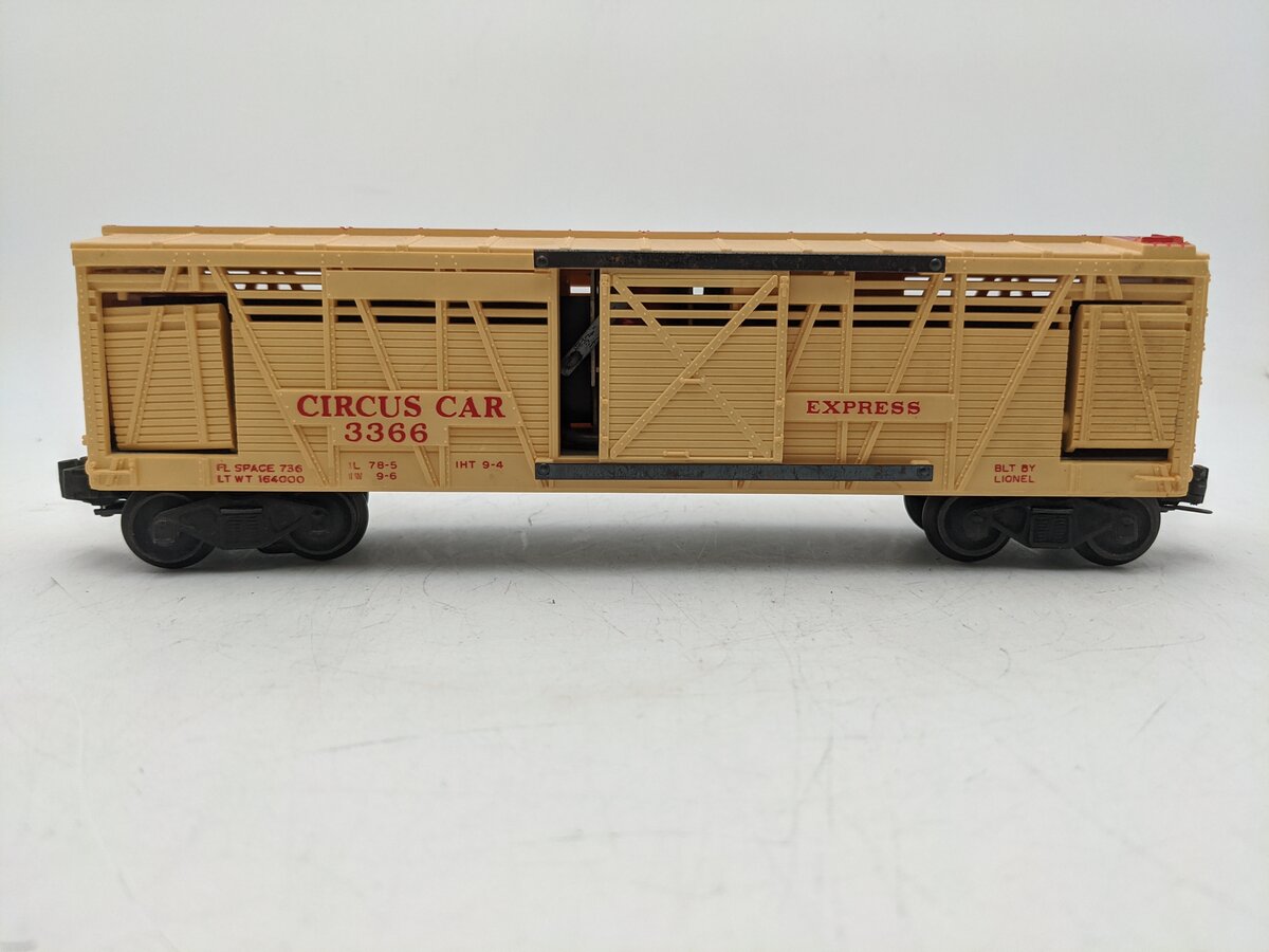 Lionel 3366 Vintage O Operating Circus Horse Car VG