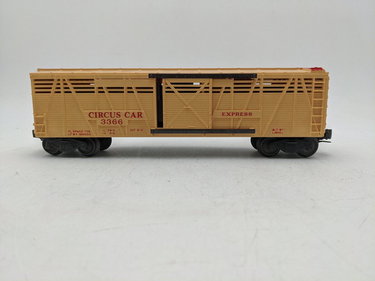 Lionel 3366 Vintage O Operating Circus Horse Car VG