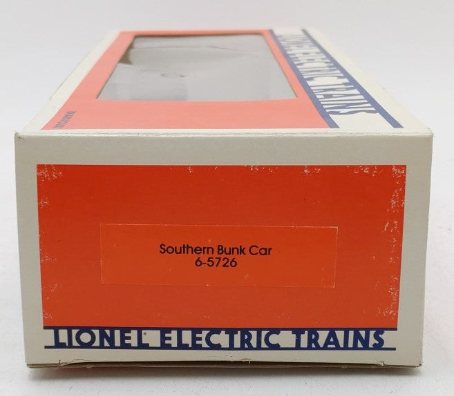 Lionel 6-5726 O Gauge Southern Bunk Car with Illumination #5726 LN/Box