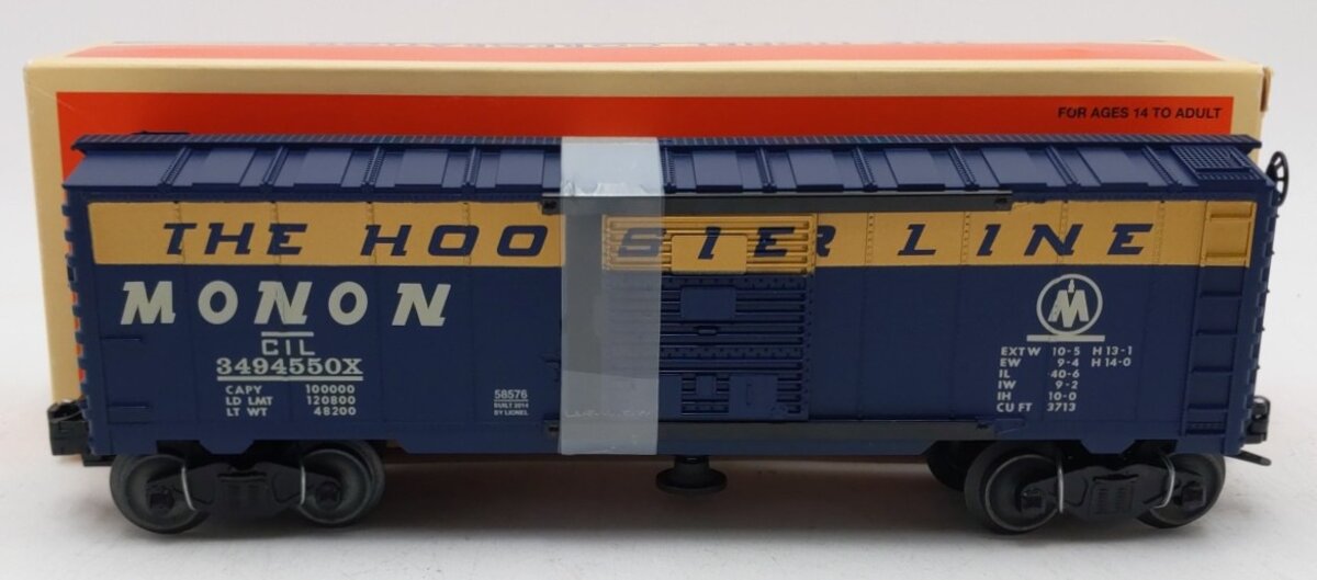 Lionel 3494-550X O Gauge Monon Operating Boxcar #3494550X NIB
