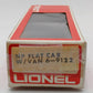 Lionel 6-9122 O Gauge Northern Pacific Flatcar w/Vans VG/Box