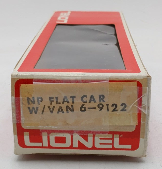 Lionel 6-9122 O Gauge Northern Pacific Flatcar w/Vans VG/Box