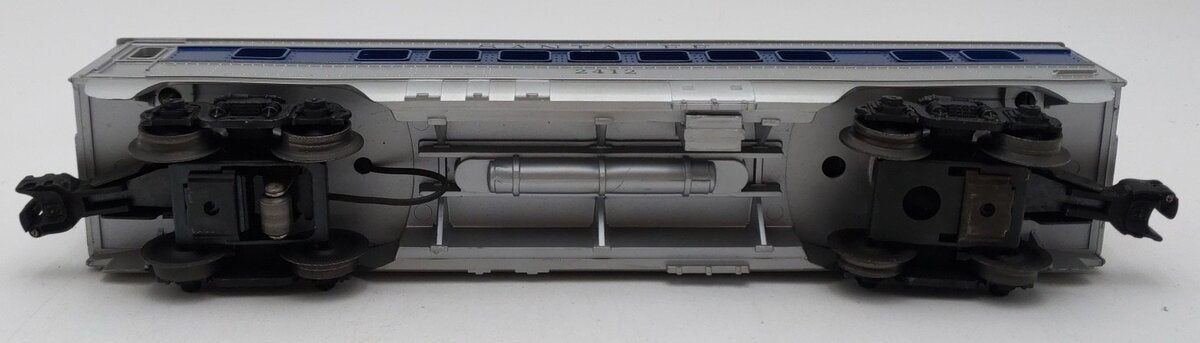 Lionel 2412 Vintage O Santa Fe Illuminated Blue Stripe Vista Dome Car VG