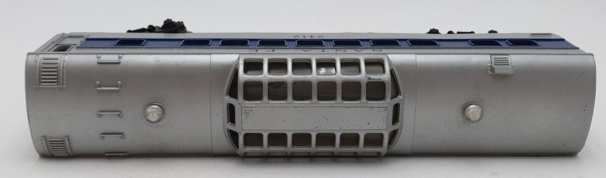 Lionel 2412 Vintage O Santa Fe Illuminated Blue Stripe Vista Dome Car VG