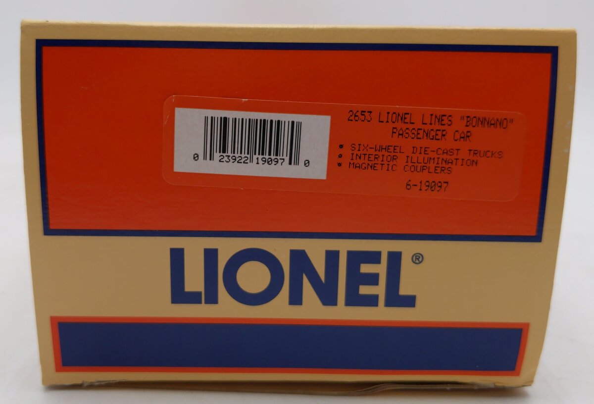 Lionel 6-19097 O Gauge "Bonanno" Lionel Lines Passenger Car #2653 EX/Box
