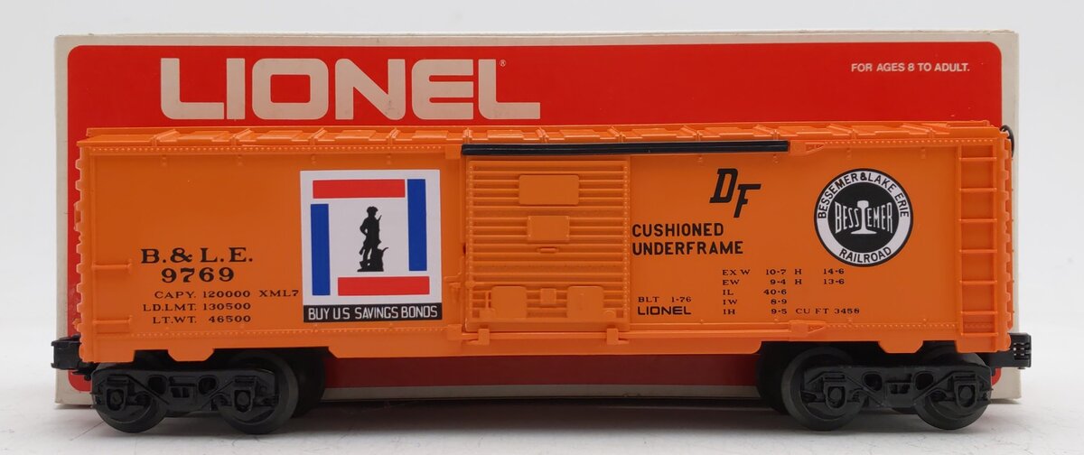 Lionel 6-9769 O Gauge Bessemer & Lake Erie Boxcar VG/Box