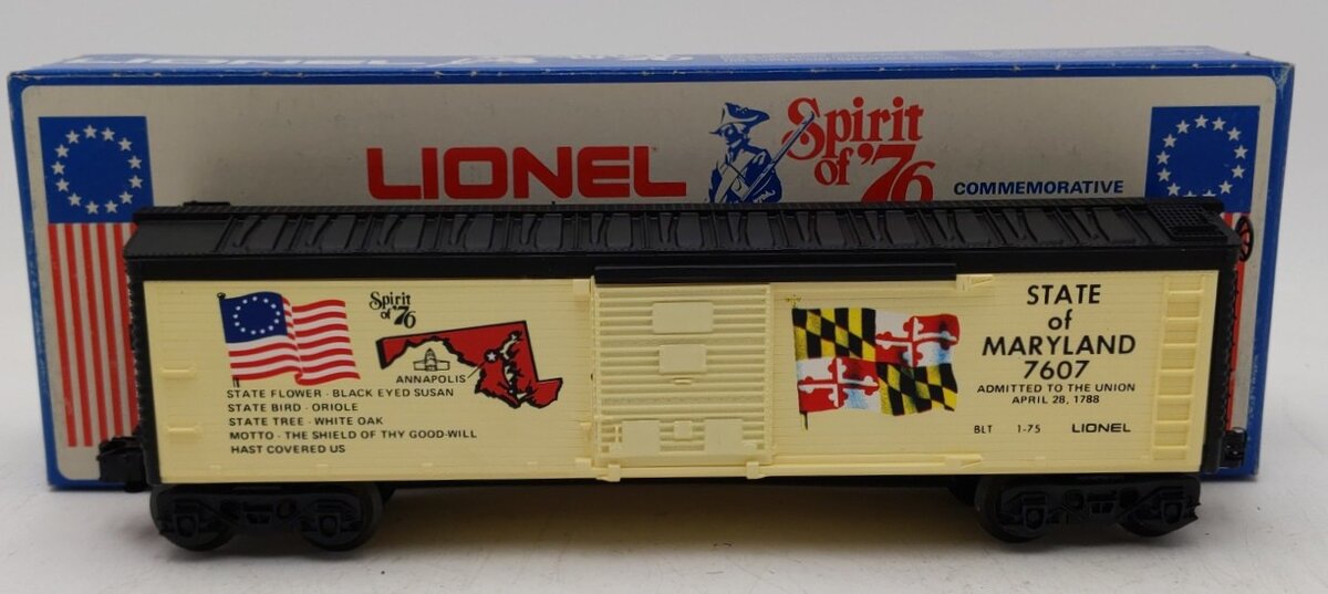 Lionel 6-7607 O Gauge State of Maryland Boxcar #7607 LN/Box