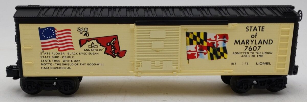 Lionel 6-7607 O Gauge State of Maryland Boxcar #7607 LN/Box