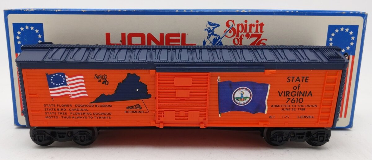 Lionel 6-7610 O Gauge State of Virginia Boxcar #7610 LN/Box