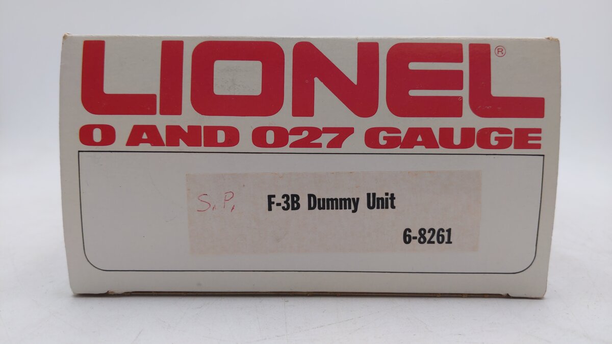 Lionel 6-8261 O SP Daylight F3 Non-Powered B-Unit Diesel Locomotive w/Sound LN/Box
