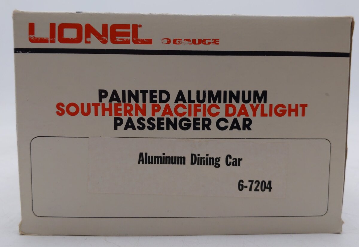 Lionel 6-7204 O Gauge Southern Pacific Daylight Aluminum Dining Car EX/Box