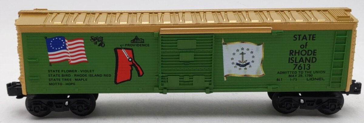 Lionel 6-7613 O Gauge Spirit of 76 State of Rhode Island Boxcar Commemorative LN/Box
