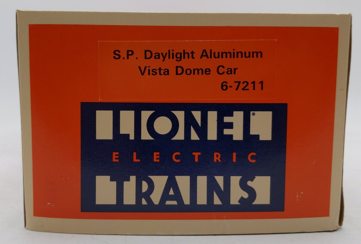 Lionel 6-7211 O Gauge Southern Pacific Daylight Aluminum Vista Dome Car EX/Box
