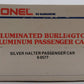 Lionel 6-9577 O Gauge Burlington "Silver Halter" Aluminum Passenger Coach EX/Box