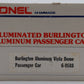Lionel 6-9588 O Gauge Burlington Aluminum "Silver Dome" Vista Dome Passenger Car EX/Box