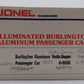 Lionel 6-9588 O Gauge Burlington Aluminum "Silver Dome" Vista Dome Passenger Car EX/Box