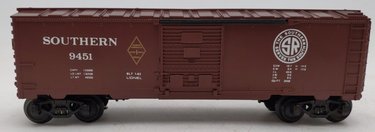 Lionel 6-9451 O Gauge Southern Railway "Famous American Railroad" Boxcar #9451 EX/Box