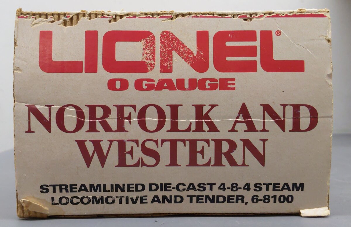 Lionel 6-8100 O Gauge Norfolk & Western 4-8-4 Steam Locomotive & Tender #611 VG/Box
