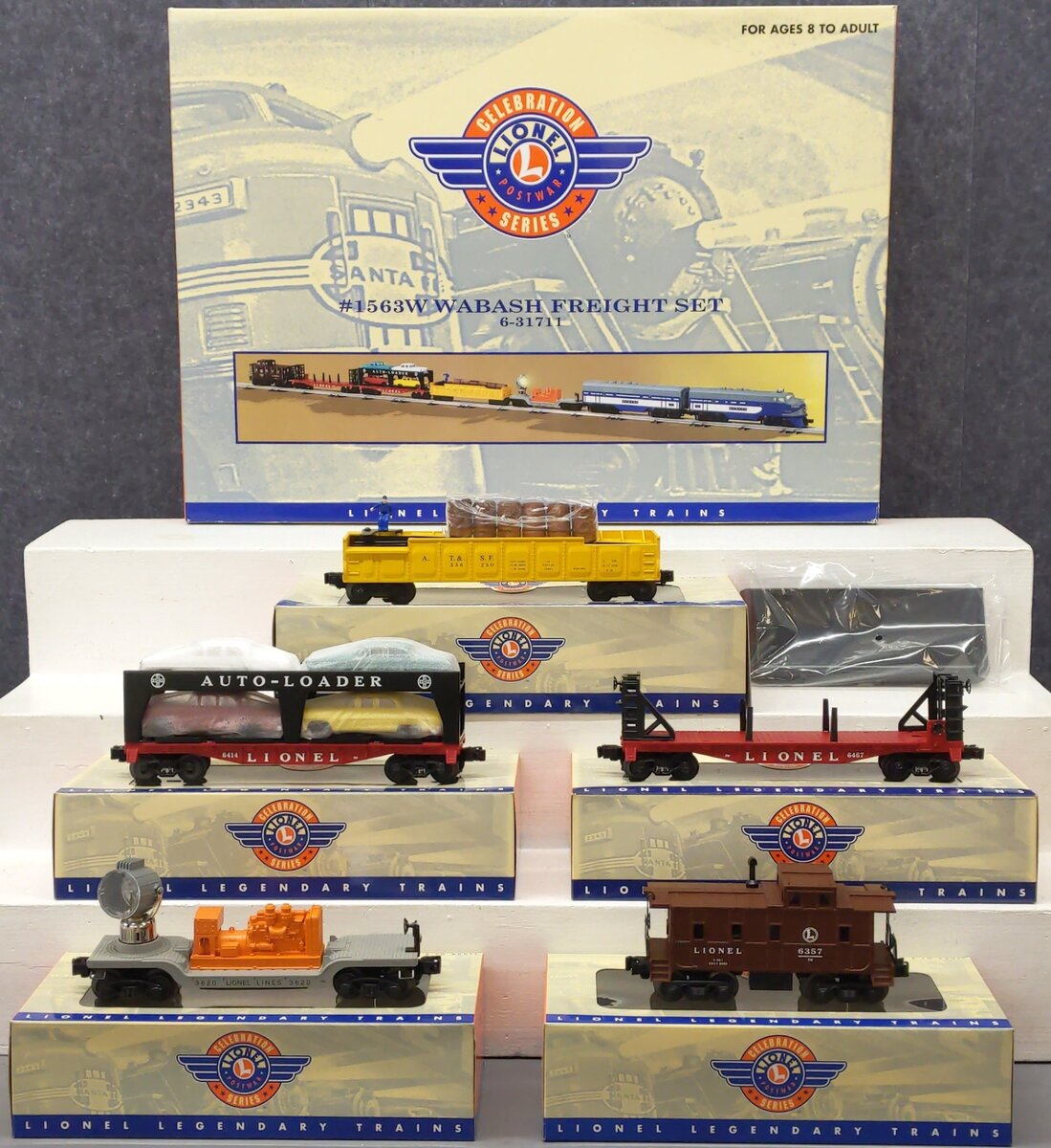 Lionel 6-31711 O Gauge PWC Wabash Freight Train Set w/o AB Locomotives #1563W LN/Box