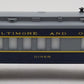 Lionel 6-19010 O Gauge Baltimore & Ohio Dining Car EX/Box