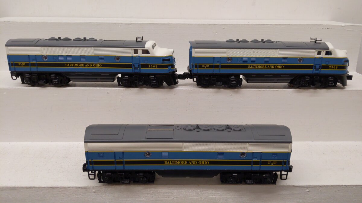 Lionel 6-31752 O Gauge PWC Baltimore & Ohio Diesel Set #2369W VG