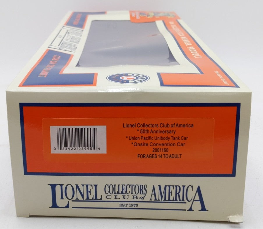 Lionel 2001160 O Gauge Union Pacific 50th Anniversary Unibody Tank Car LN/Box