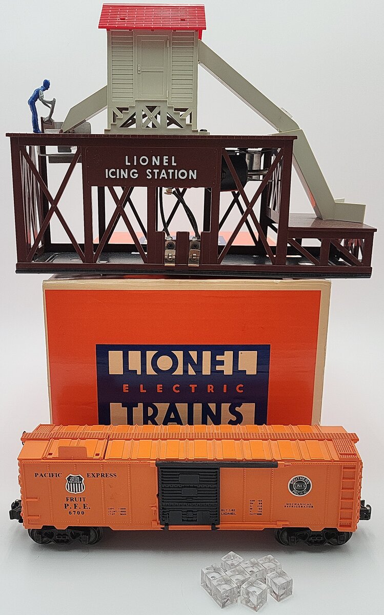 Lionel 6-2306 O Gauge Operating Icing Station w/ PFE Ice Car #6700 EX/Box