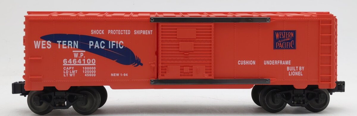 Lionel 6-19260 O Gauge Western Pacific Orange with Blue Feather Boxcar # 6464100 EX/Box