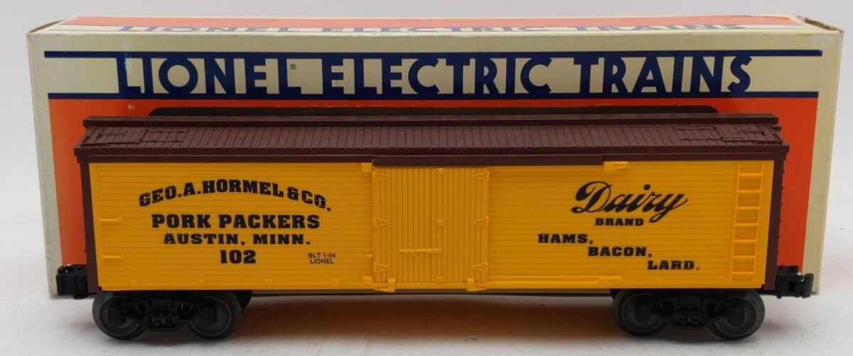 Lionel 6-19538 O Gauge Hormel Billboard Reefer Car #102 LN/Box