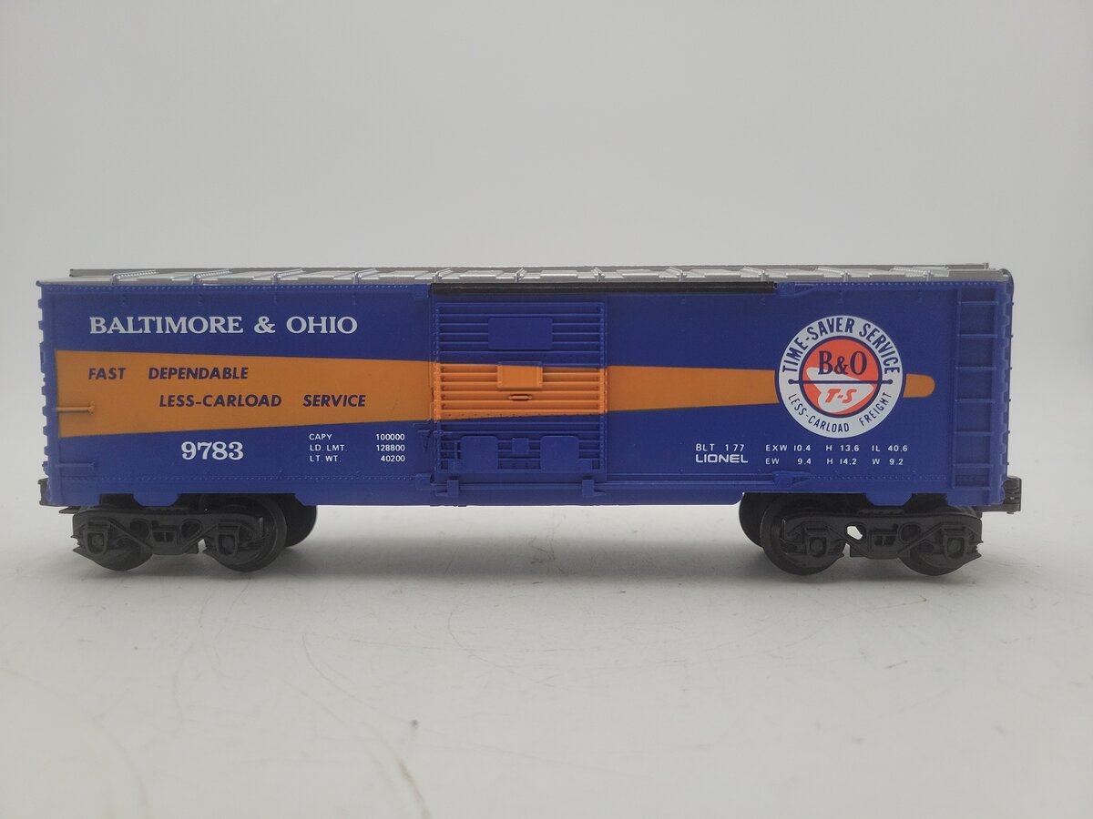 Lionel 6-9783 O Gauge Baltimore and Ohio Time Saver Boxcar VG