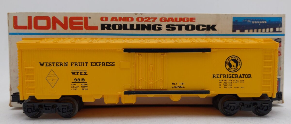 Lionel 6-9819 O Gauge Great Northern Western Fruit Express Reefer EX/Box