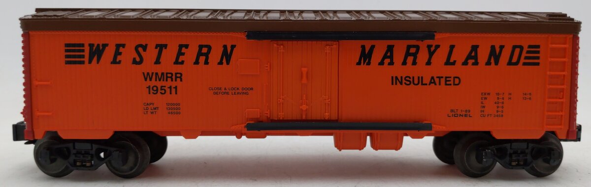 Lionel 6-19511 O Gauge Western Maryland Reefer #19511 (Fallen Flags #4) EX/Box