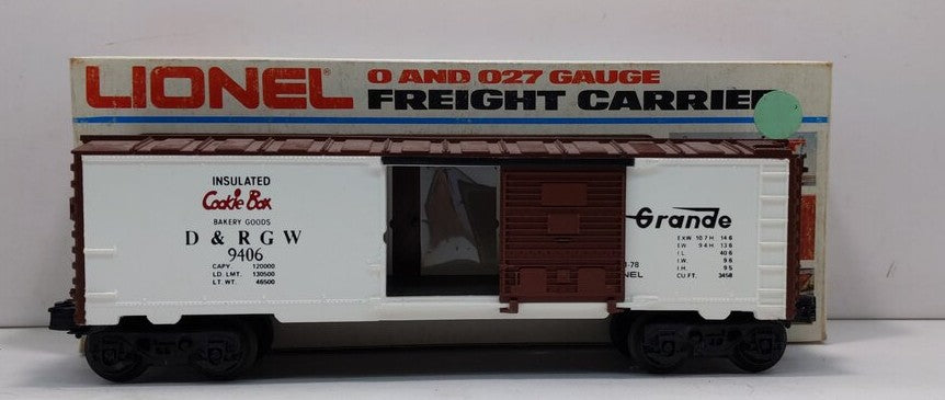 Lionel 6-9406 O Gauge Denver and Rio Grande West Cookie Box Boxcar EX/Box