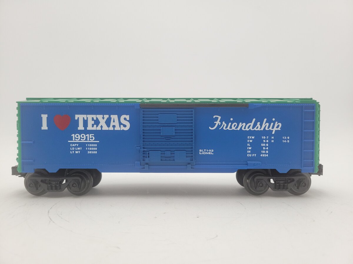 Lionel 6-19915 O Gauge I Love Texas Boxcar EX