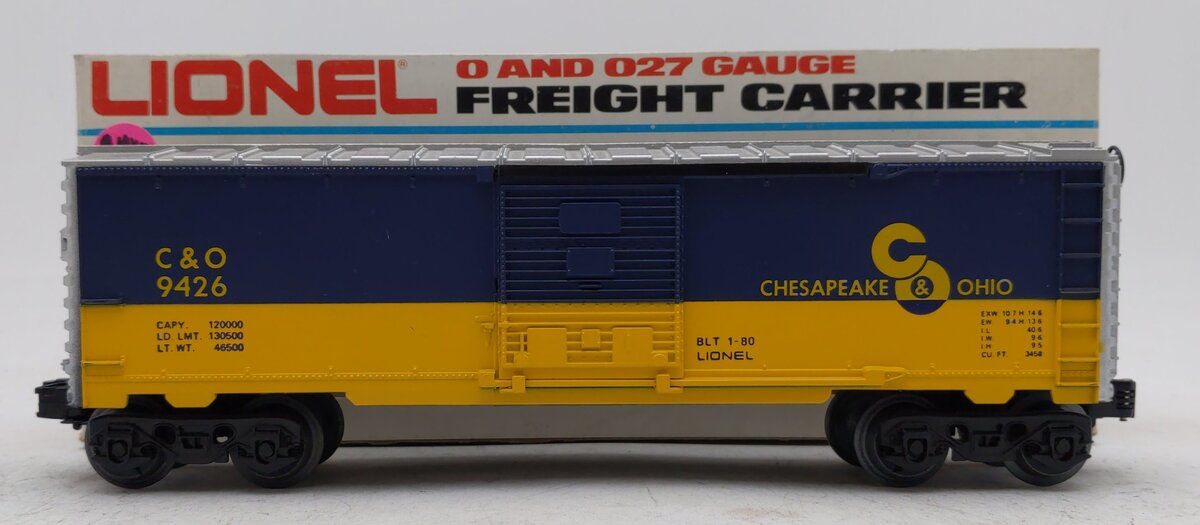 Lionel 6-9426 O Gauge Chesapeake & Ohio Boxcar #9426 LN/Box