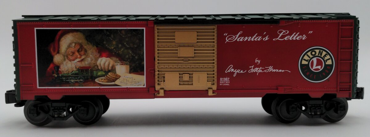 Lionel 6-81987 O Gauge Angela Trotta Thomas "Santa's Letter" 2014 Boxcar