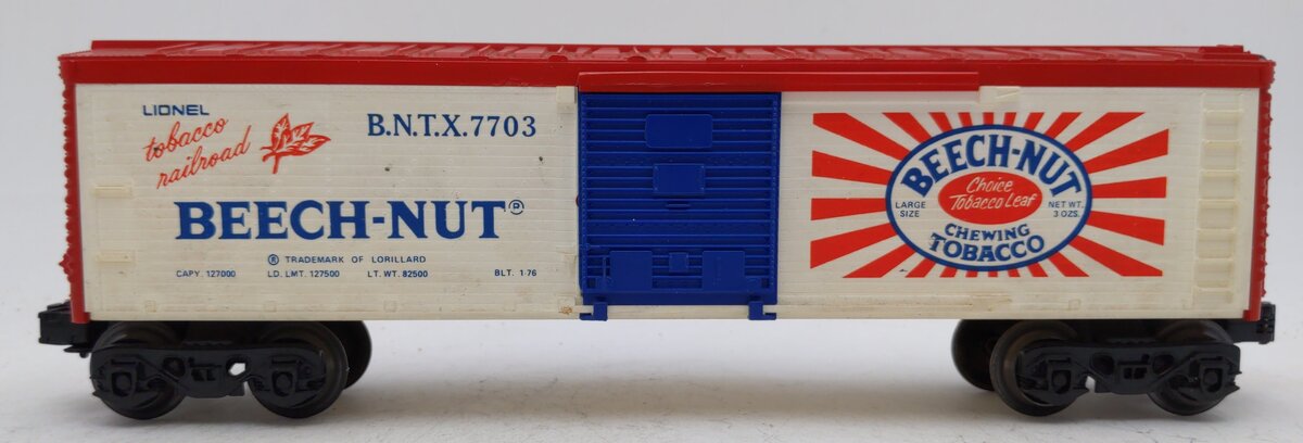 Lionel 6-7703 O Gauge Beechnut Billboard Reefer Car #7703 EX/Box