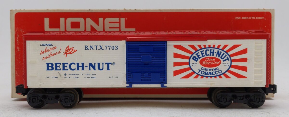Lionel 6-7703 O Gauge Beechnut Billboard Reefer Car #7703 EX/Box