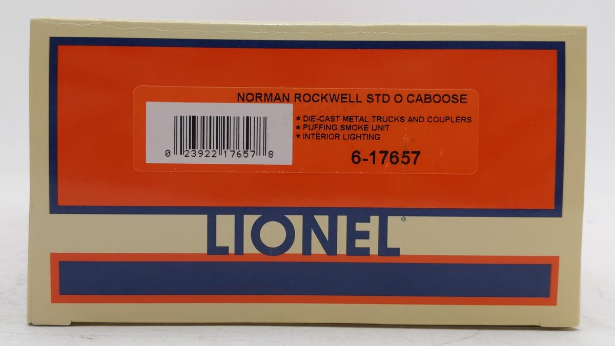 Lionel 6-17657 O Gauge Norman Rockwell Illuminated Caboose LN/Box