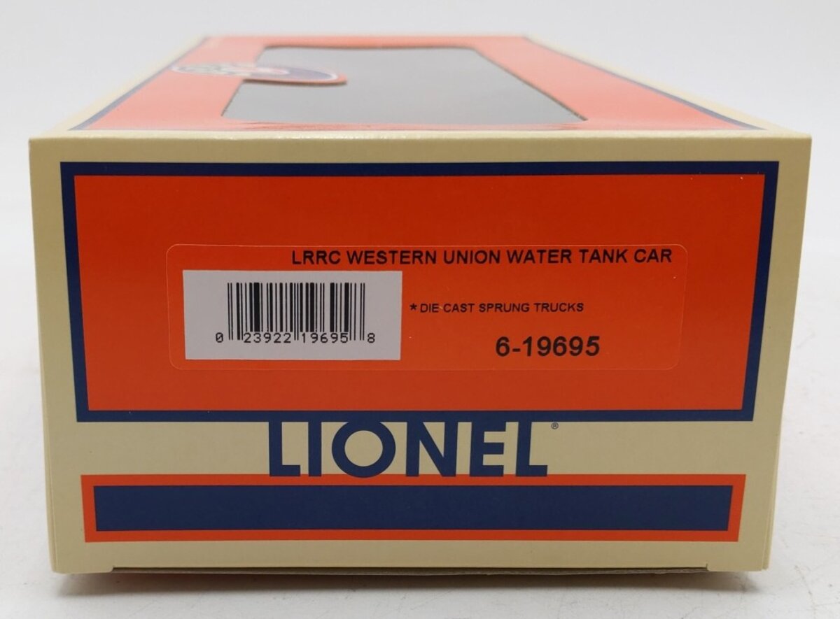 Lionel 6-19695 O Gauge LRRC Western Union Water Tank Car EX/Box